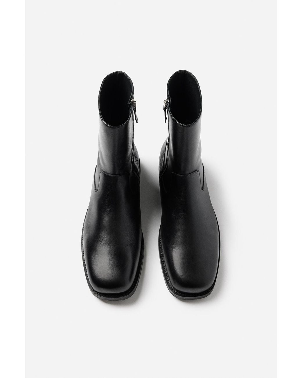 Filippa K Black Leather Ankle Boot for men