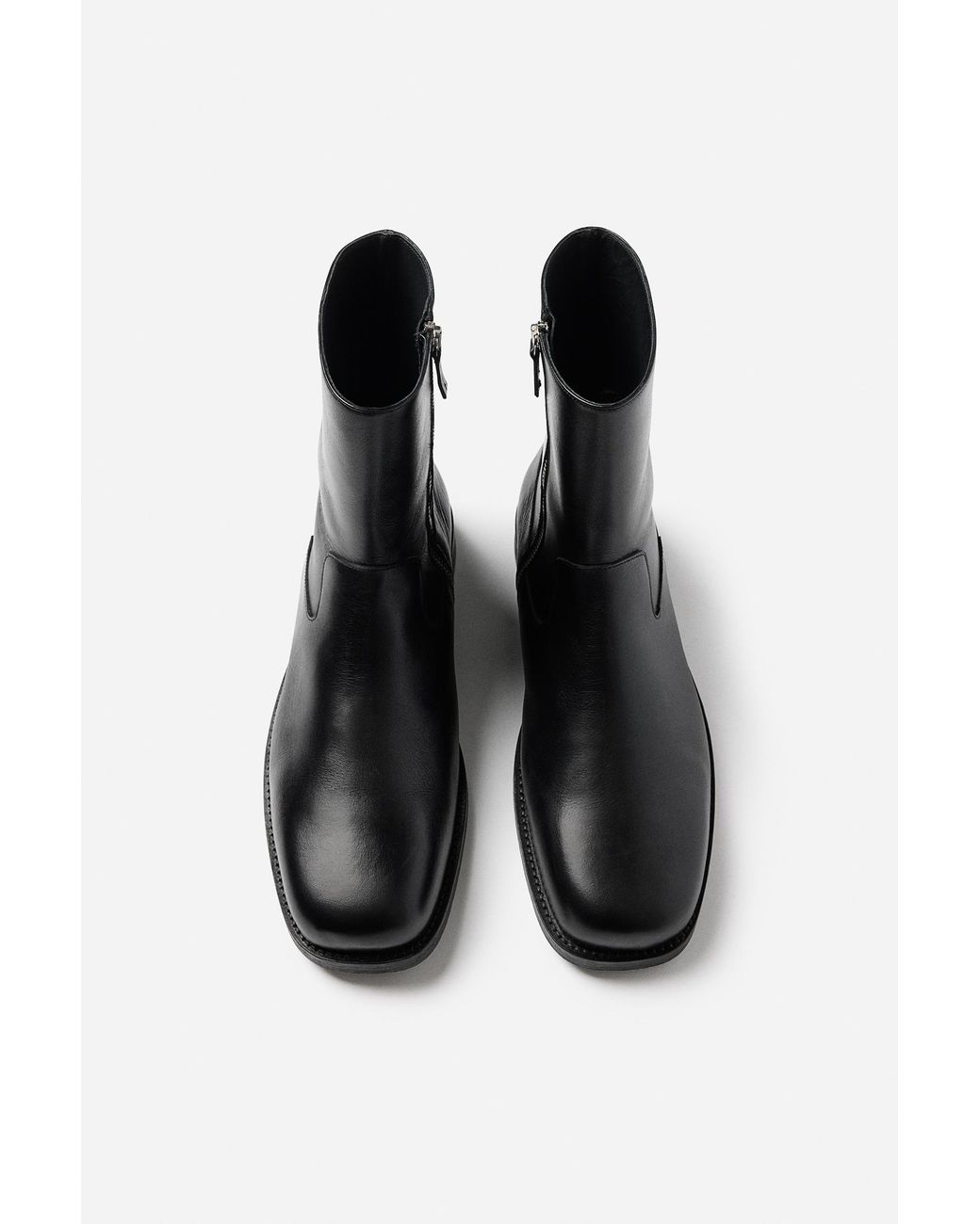 Filippa K Black Leather Ankle Boot for men
