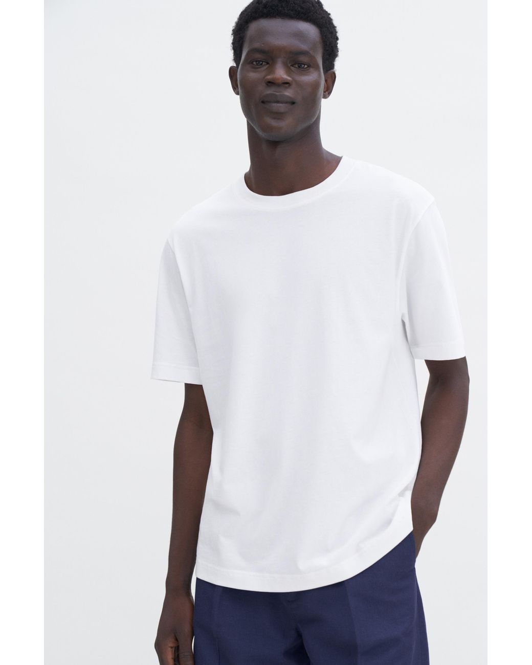 Filippa K White Regenerative Cotton Tee for men