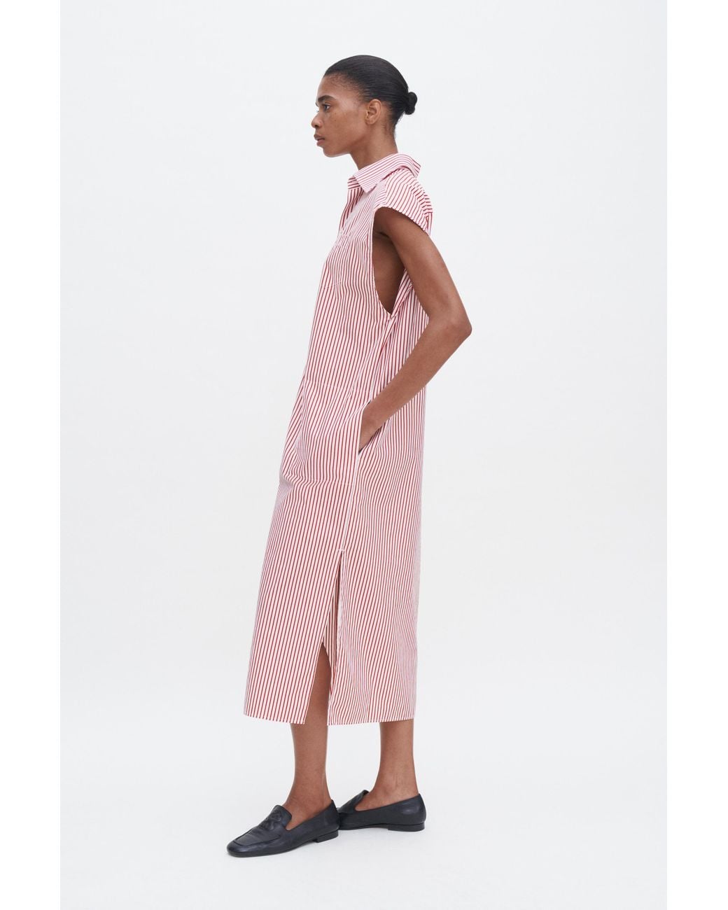 Filippa K Pink Cotton Poplin Shirt Dress