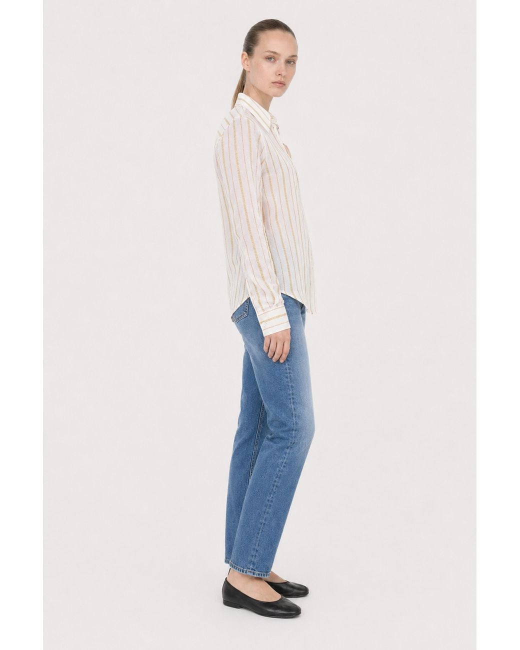 Filippa K White Seersucker Stripe Shirt