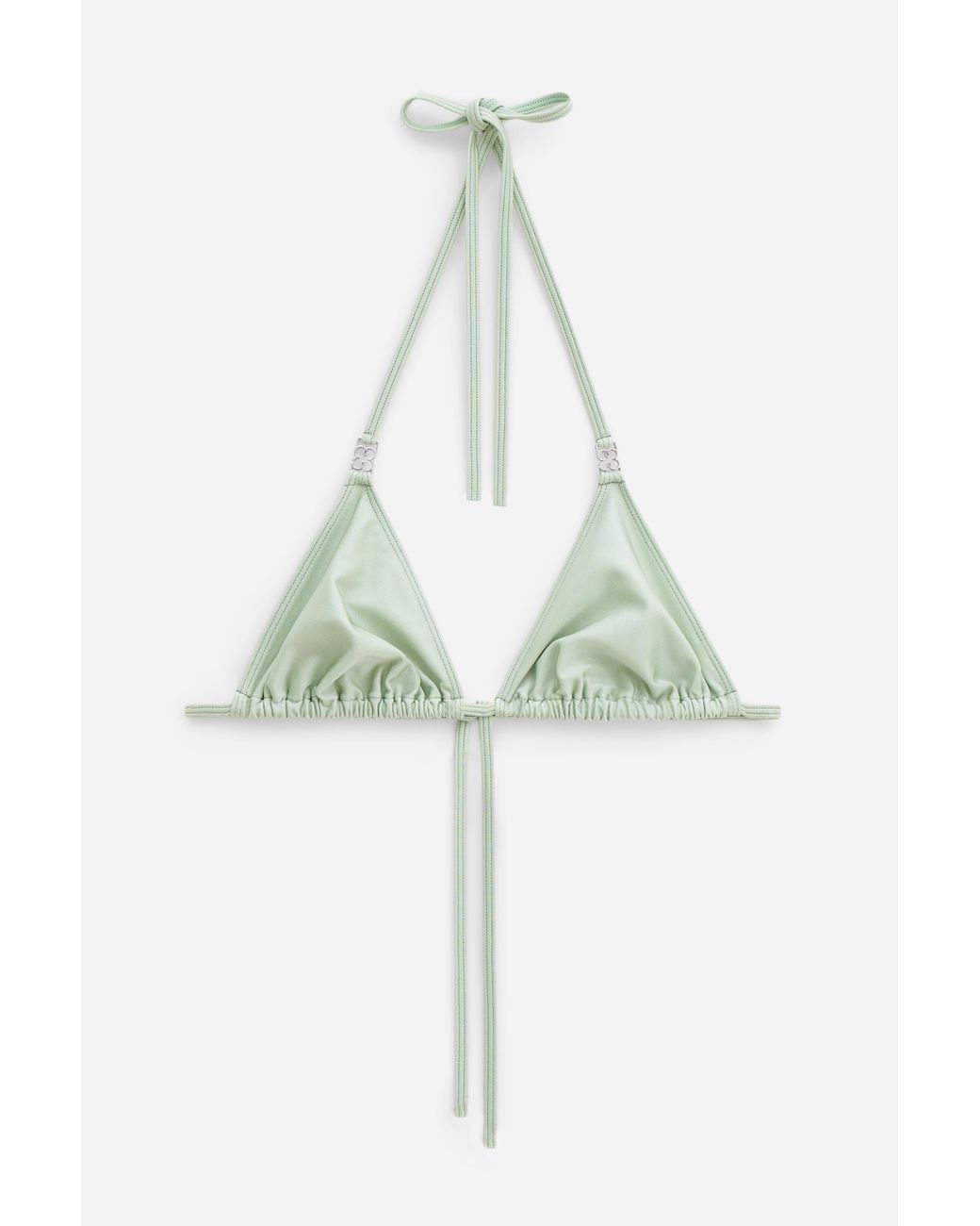 Filippa K White Triangle Bikini Top