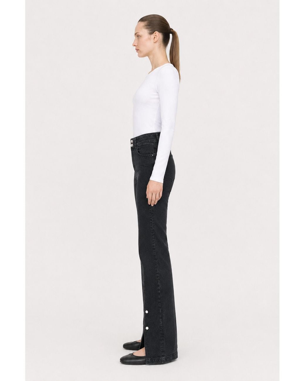 Filippa K Blue 90S Stretch Button Front Jeans