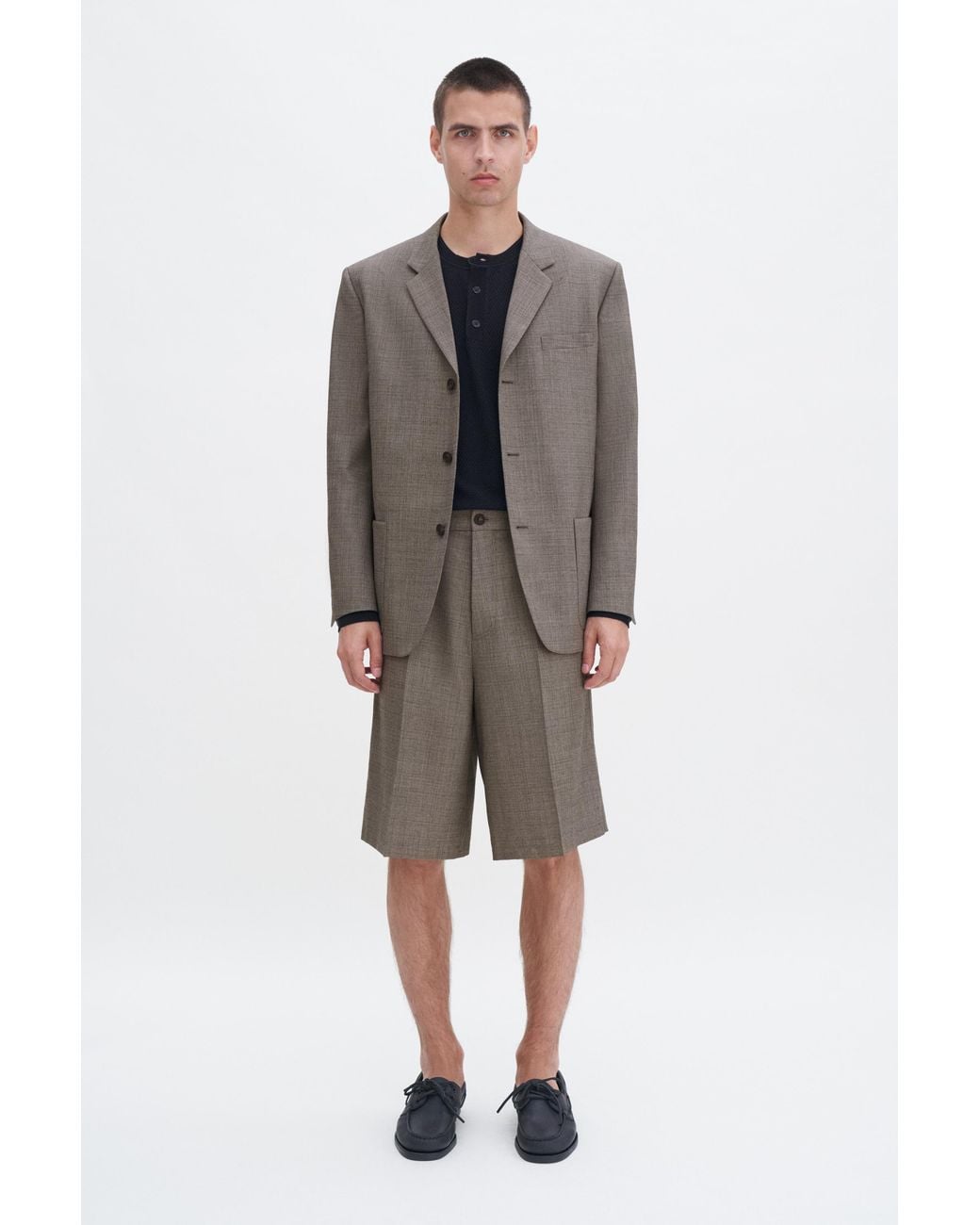 Filippa K Gray Wool Blend Patch Pocket Blazer for men