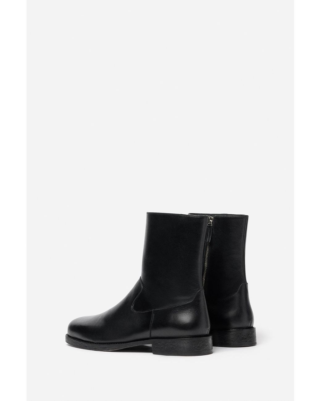 Filippa K Black Leather Ankle Boot for men