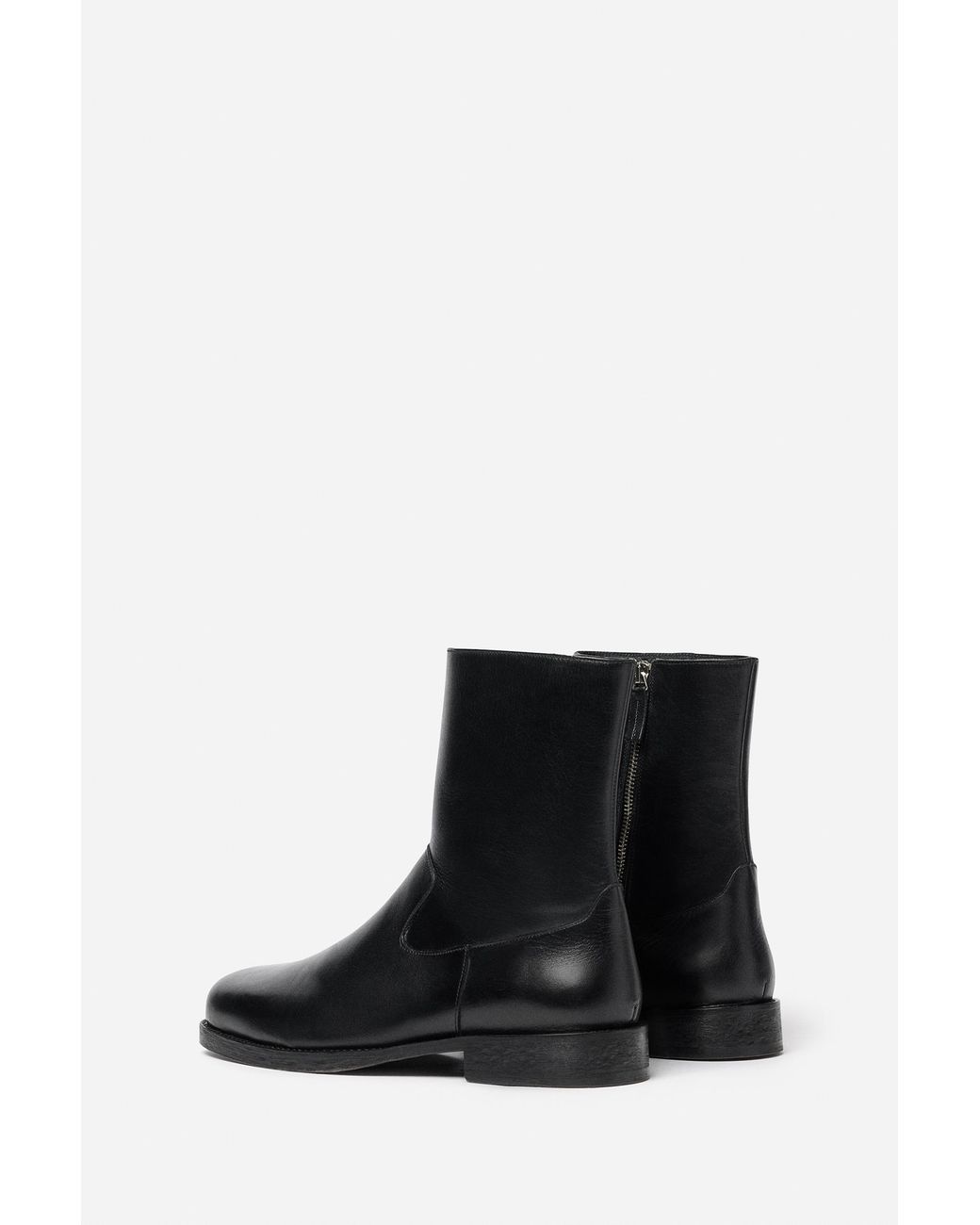 Filippa K Black Leather Ankle Boot for men