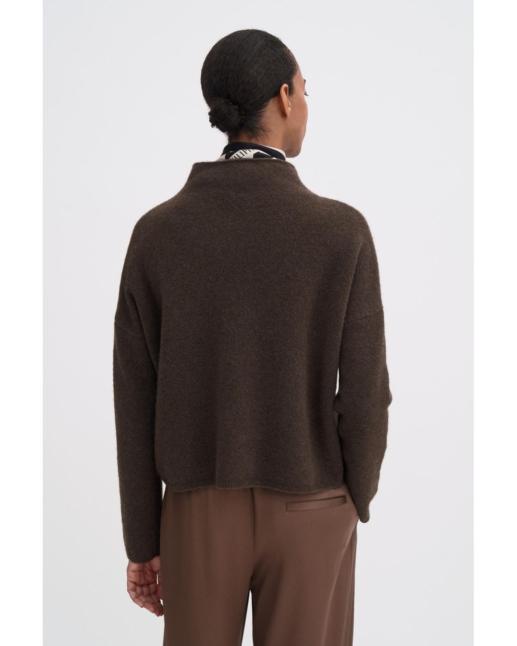Filippa K Brown Mika Yak Funnelneck Sweater