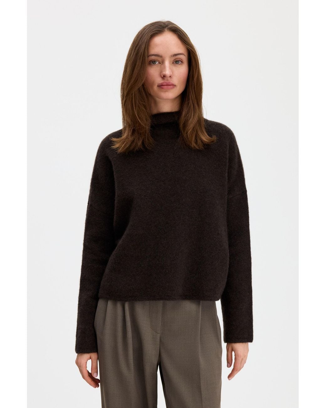 Filippa K Black Mika Yak Funnelneck Sweater