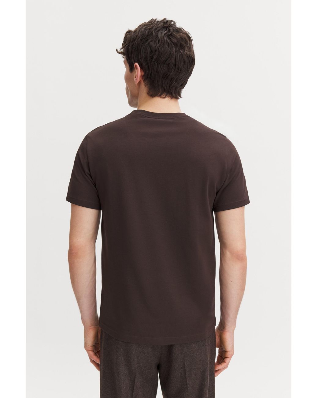 Filippa K Brown Stretch Cotton Tee for men