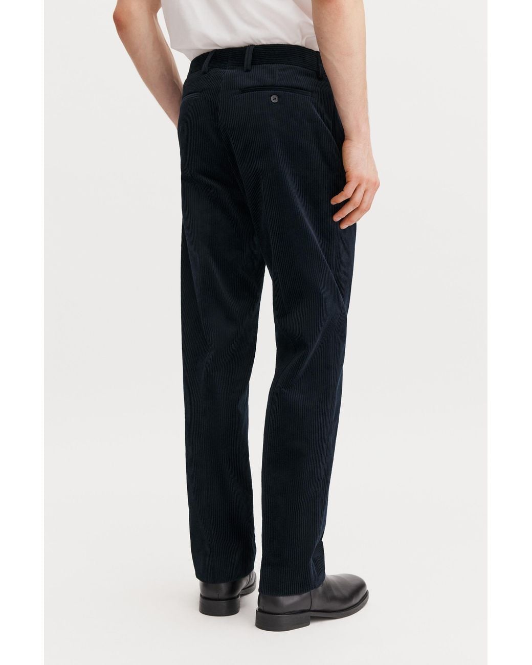 Filippa K Blue Julian Corduroy Chino Trousers for men
