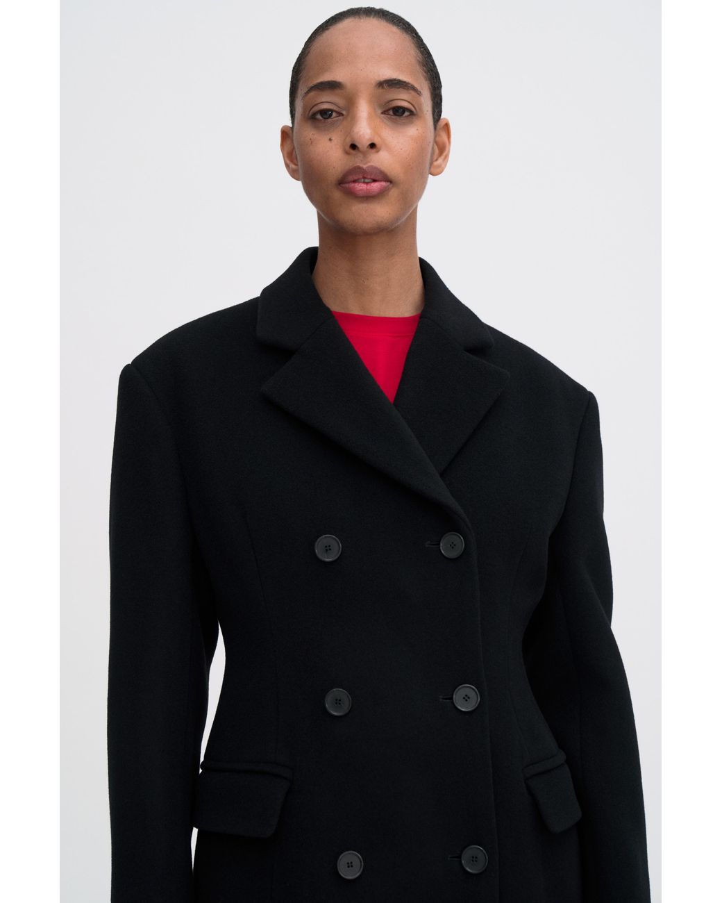 Filippa K Black Harper Wool Coat
