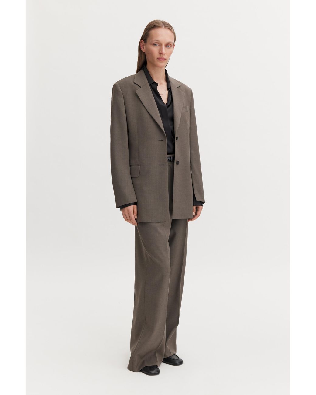 Filippa K Brown Slit Blazer