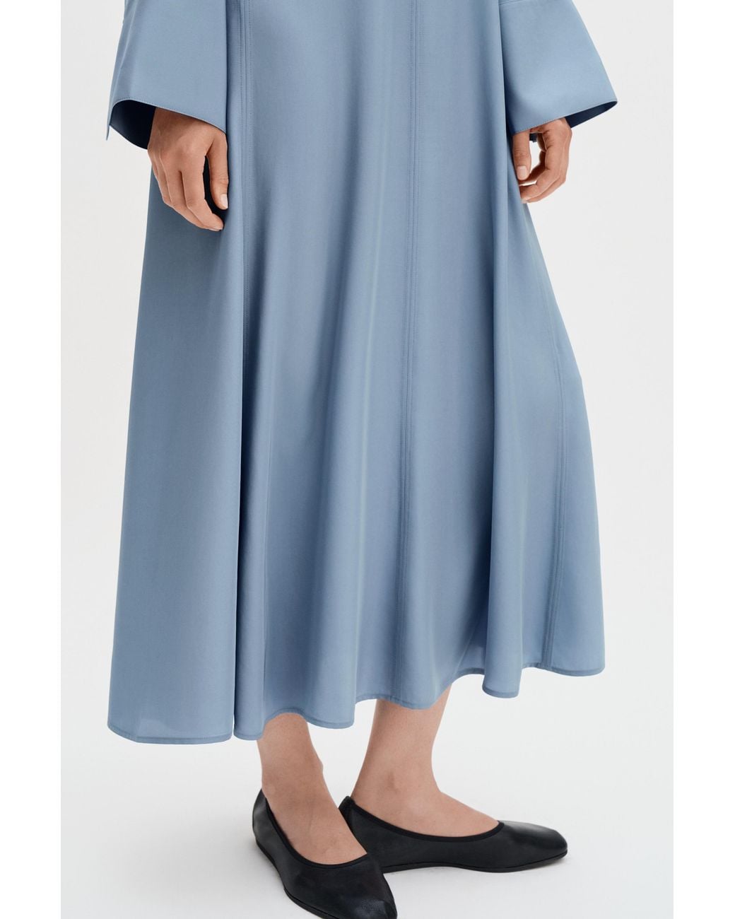 Filippa K Blue Fluid Raglan Dress