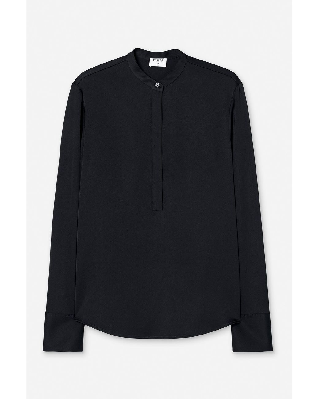Filippa K Black Half Placket Blouse