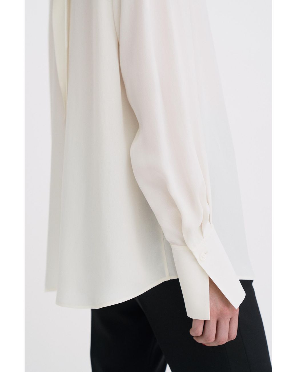 Filippa K White Tie Neck Blouse