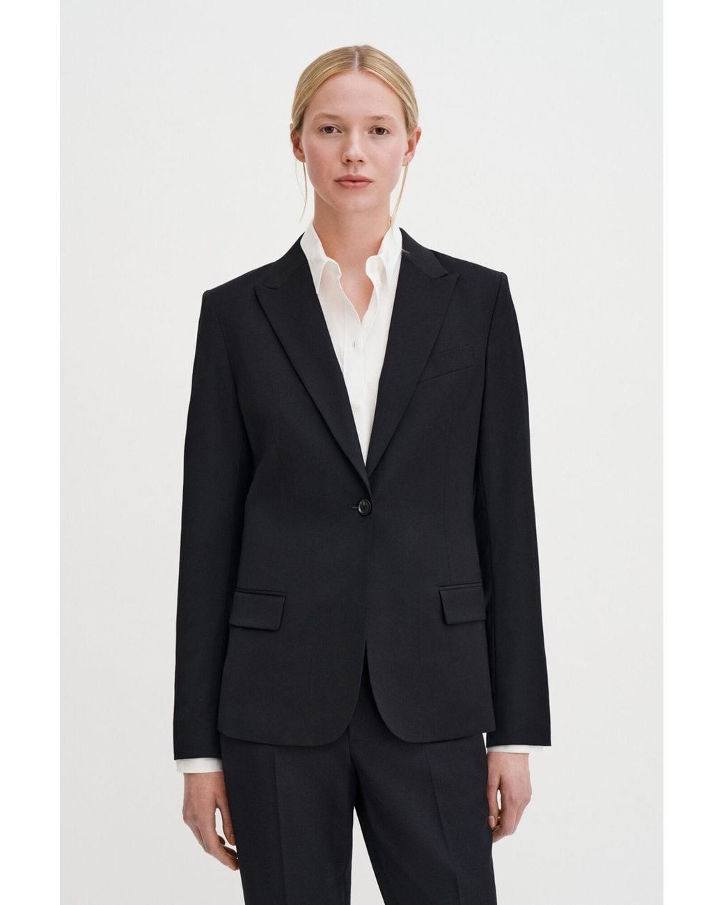 Filippa K Black Sasha Cool Wool Blazer