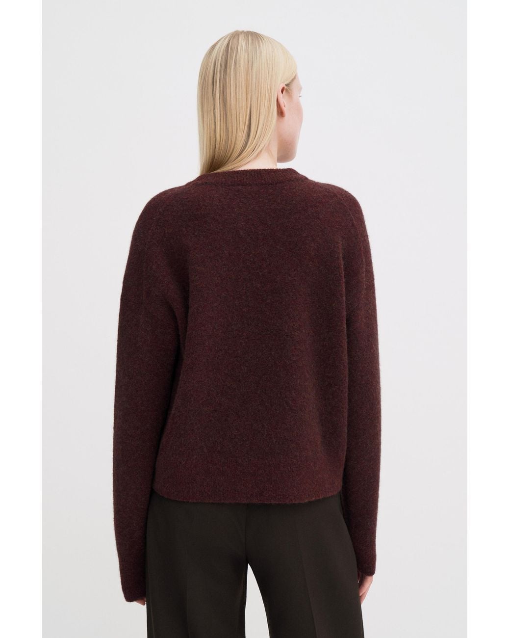 Filippa K Purple Wool Yak Crewneck Sweater