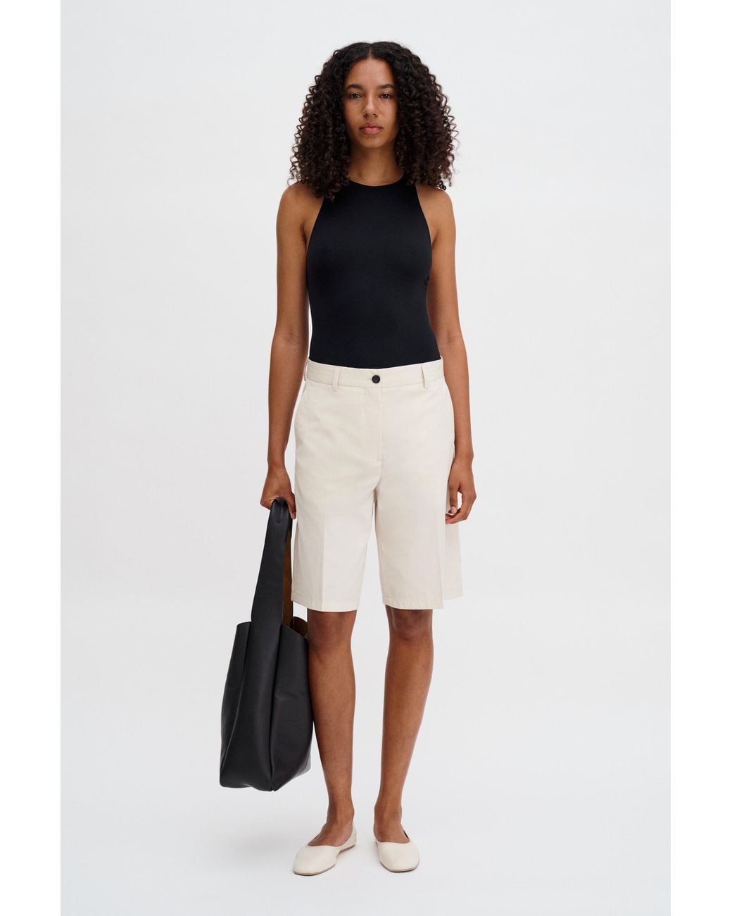 Filippa K Black Cross-Back Swimsuit