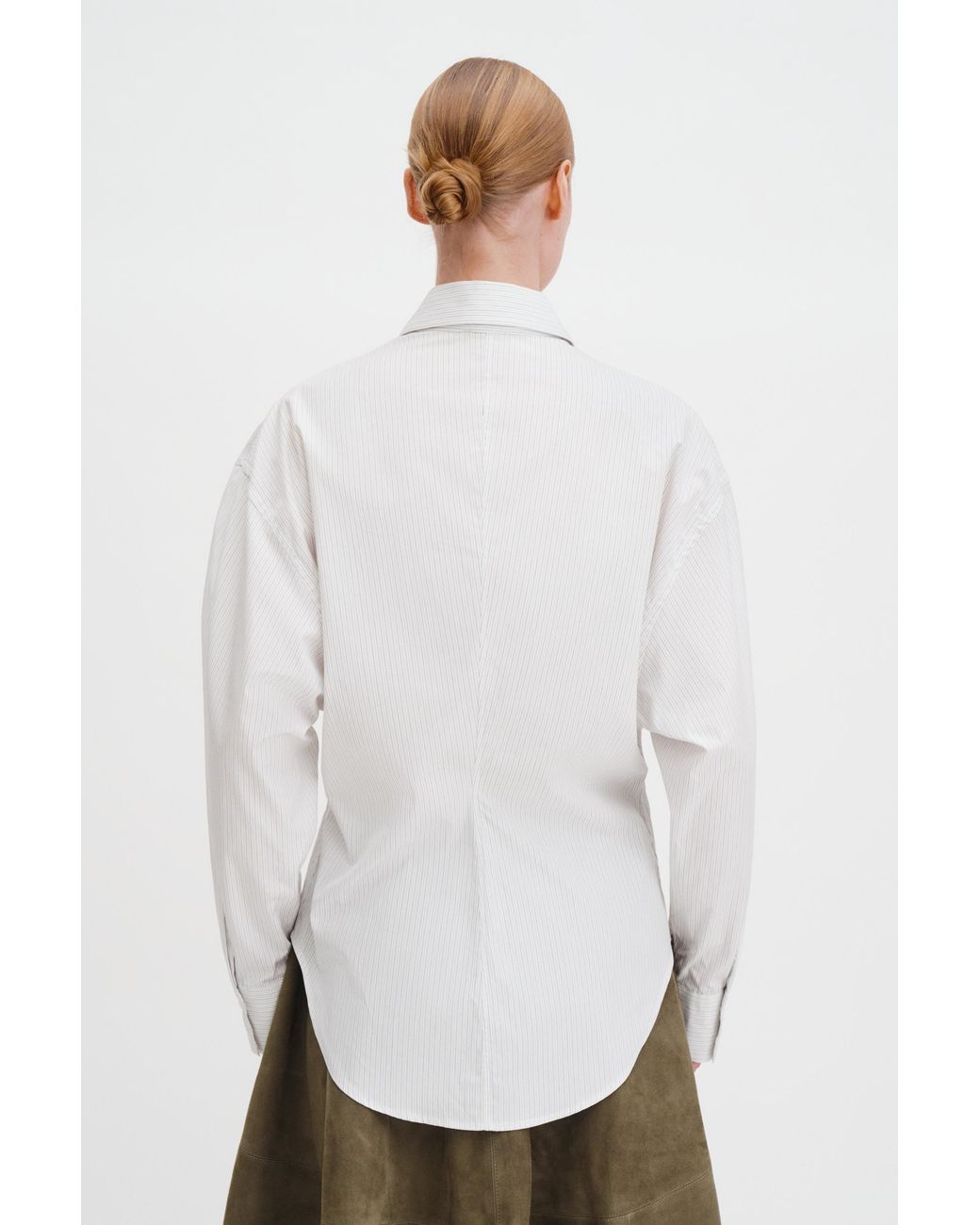 Filippa K White Hourglass Pinstripe Shirt