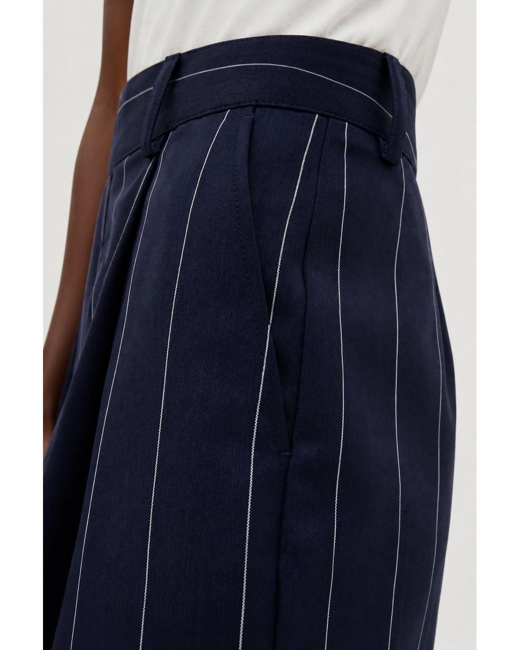 Filippa K Blue Julie Pinstripe Trousers
