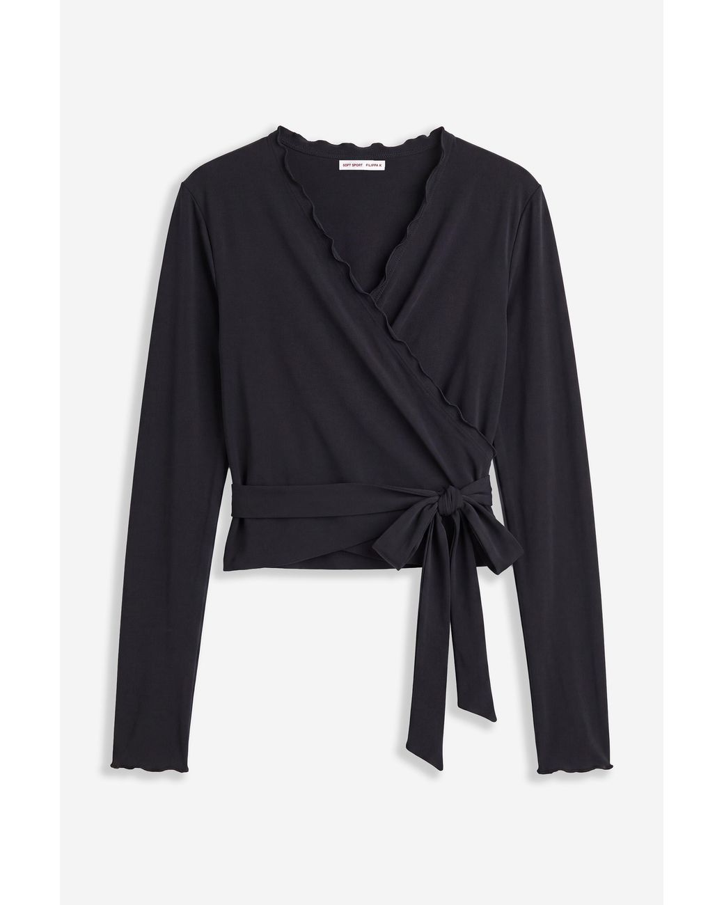 Filippa K Blue Functional Wrap Top