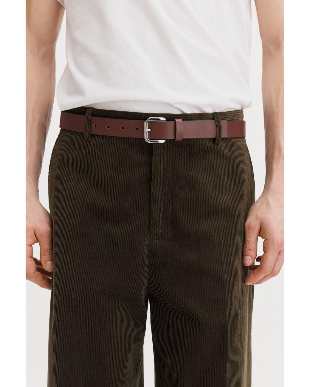 Filippa K White Buckle Belt for men