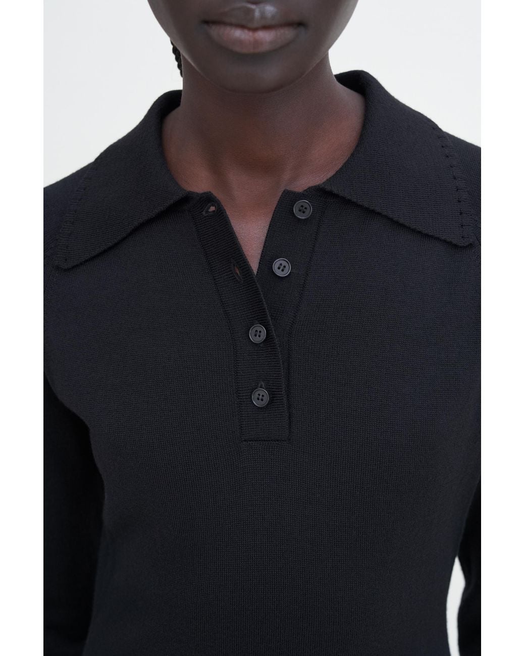Filippa K Black Polo Merino Dress