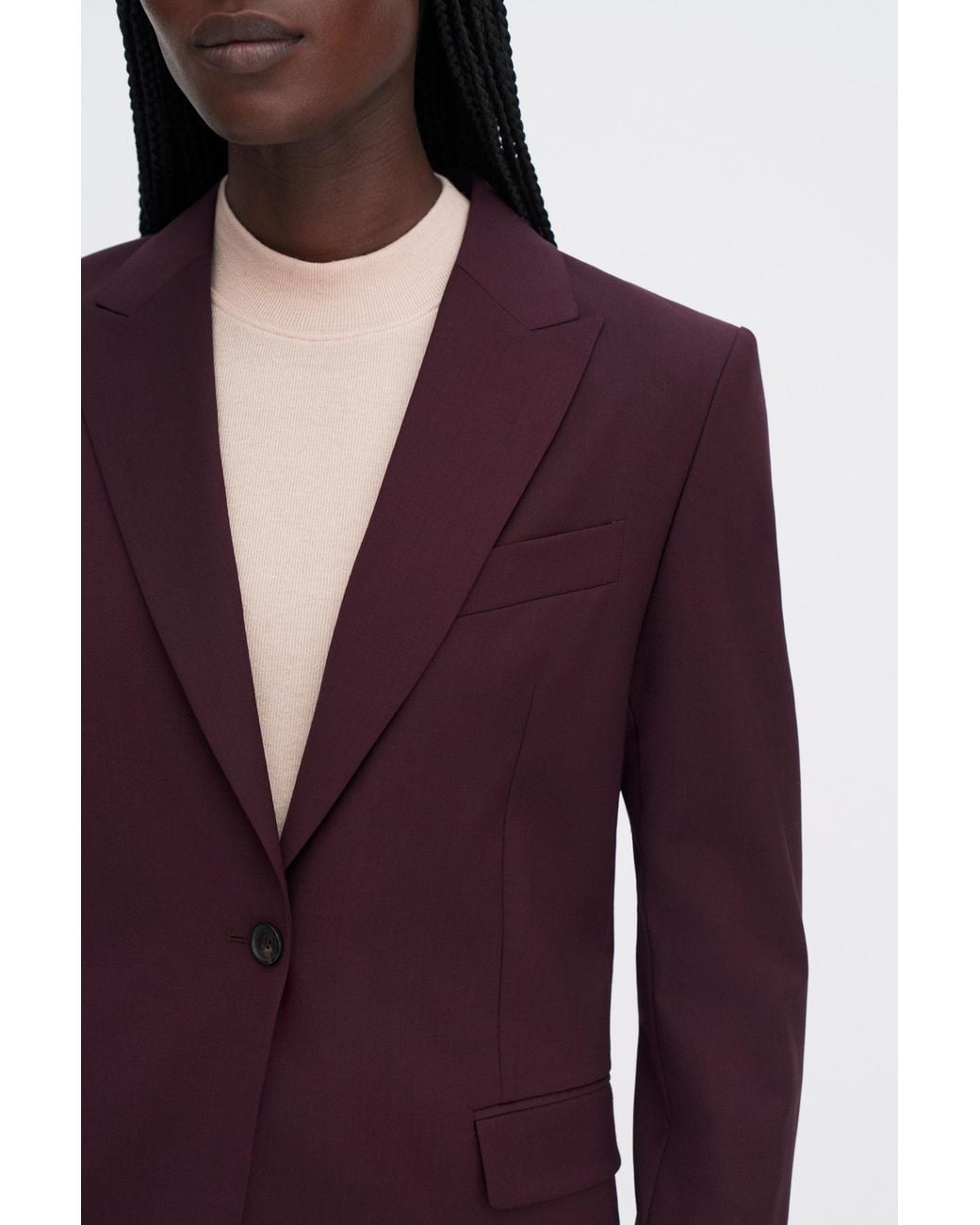 Filippa K Purple Sasha Cool Wool Blazer