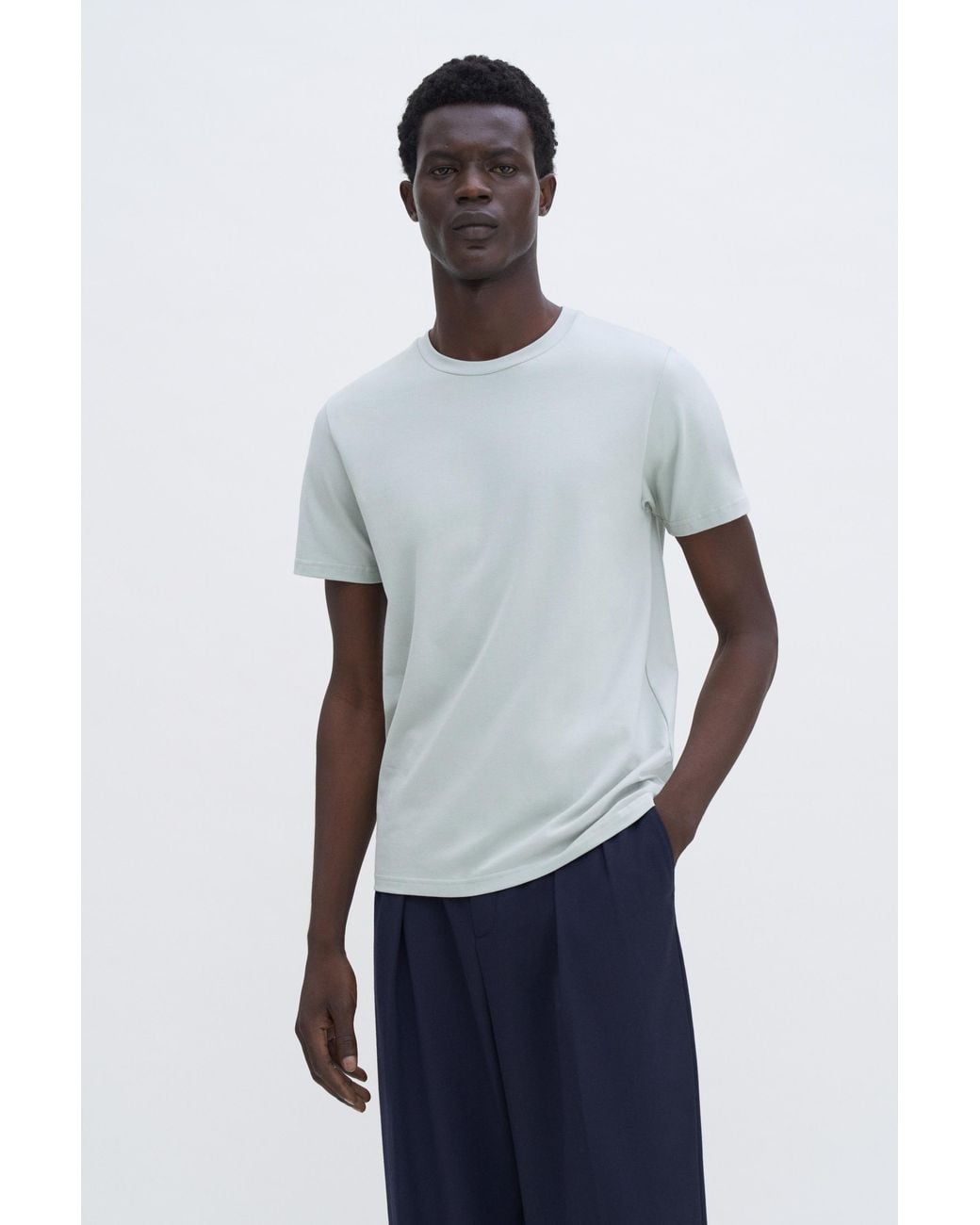 Filippa K Blue Stretch Cotton Tee for men