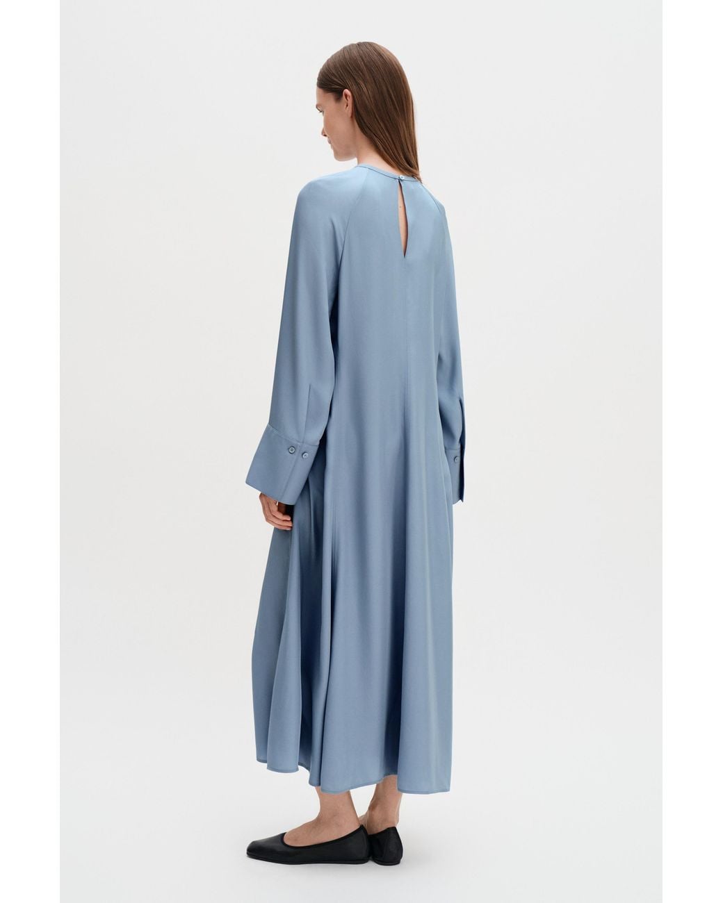Filippa K Blue Fluid Raglan Dress