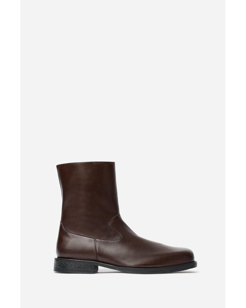 Filippa K Brown Leather Ankle Boot for men