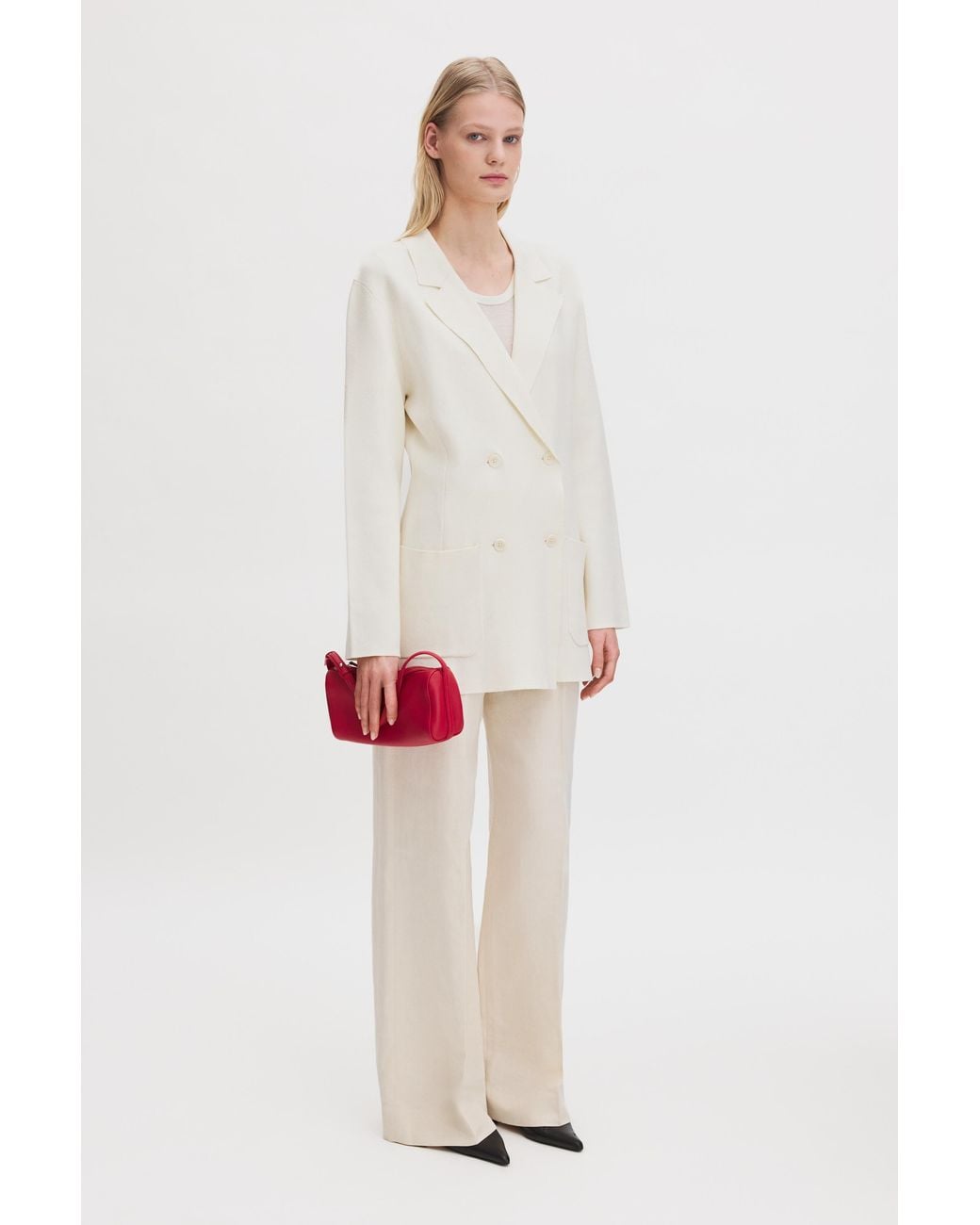 Filippa K White Milano Knit Blazer