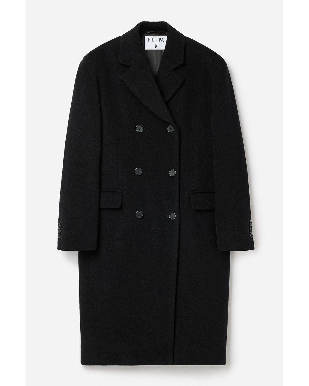 Filippa K Black Harper Wool Coat
