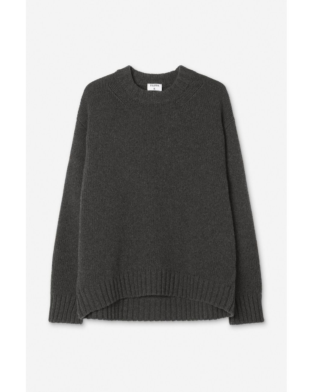 Filippa K Black Cashmere Crewneck Sweater