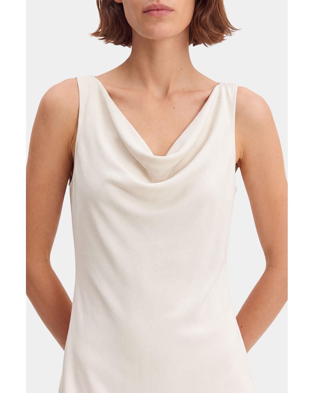 Filippa K White Draped Waterfall Dress