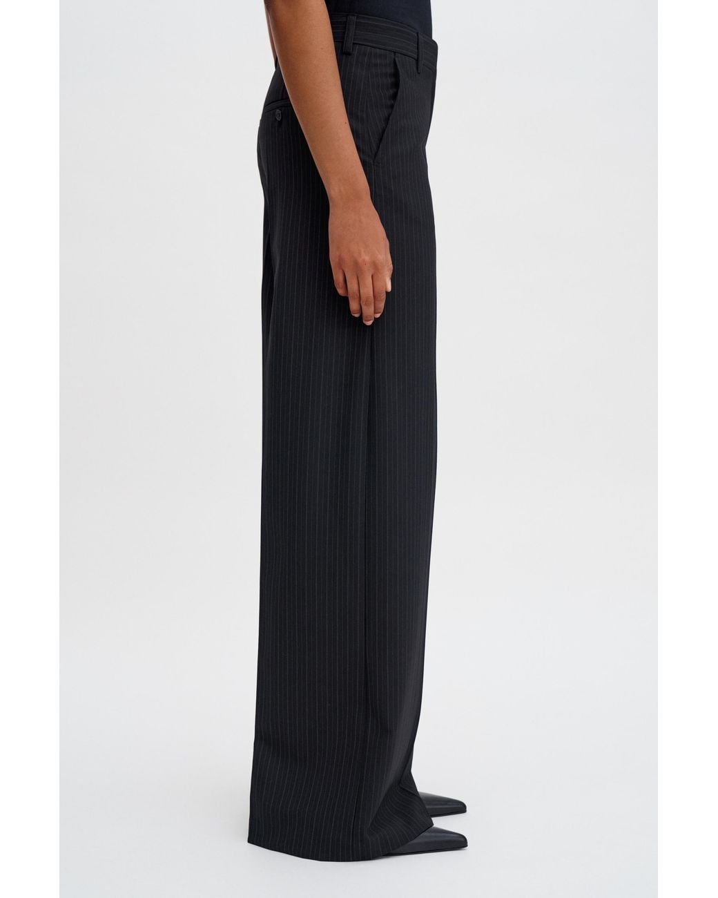 Filippa K Blue Harlow Pinstripe Trousers