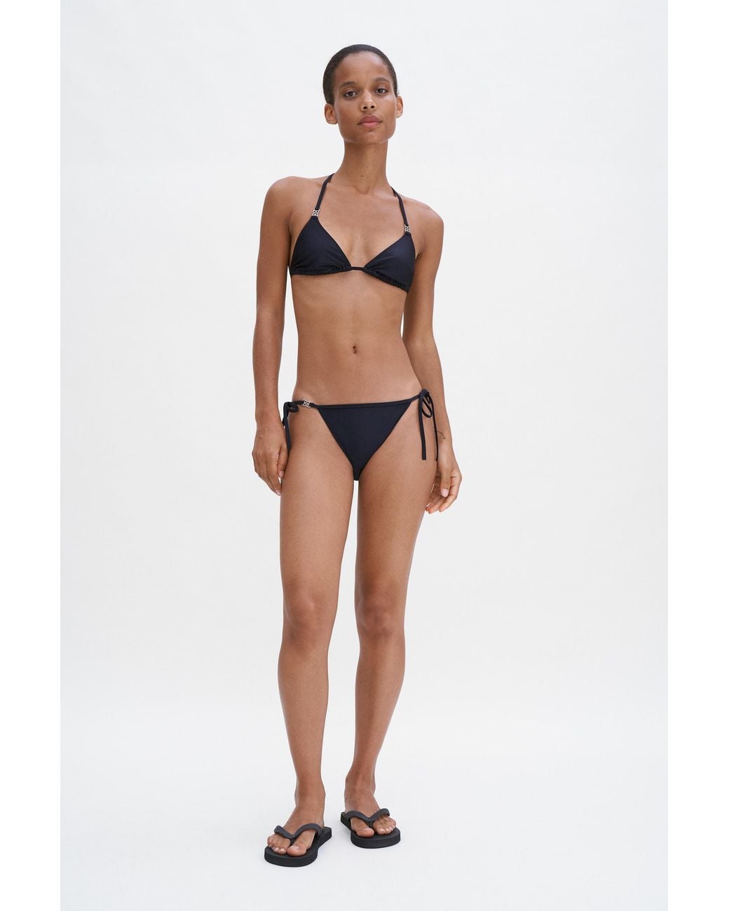 Filippa K White Triangle Bikini Top