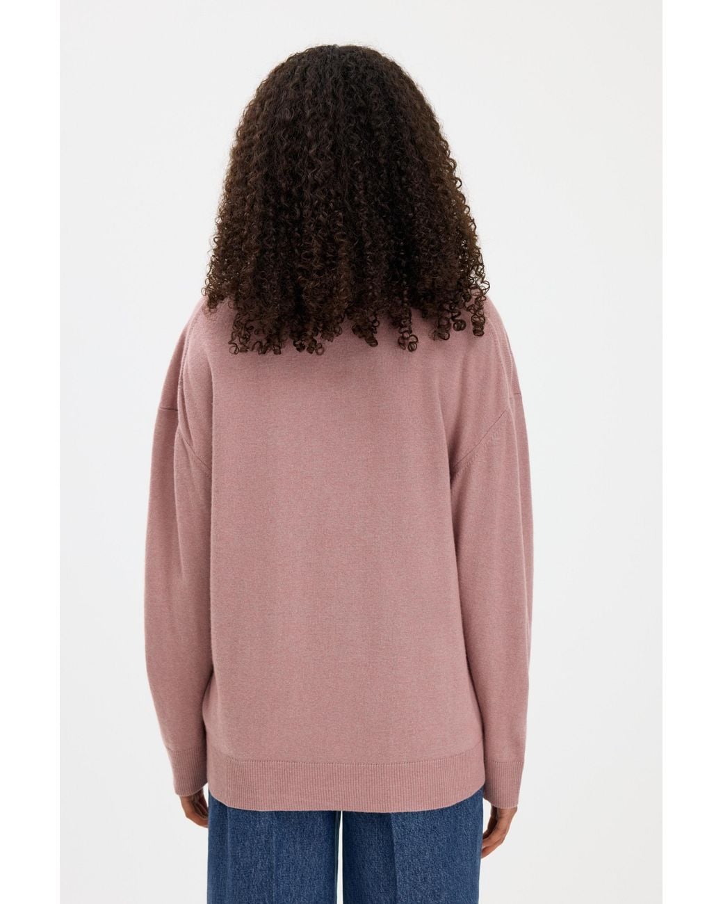 Filippa K Red Soft Wool V-Neck Sweater