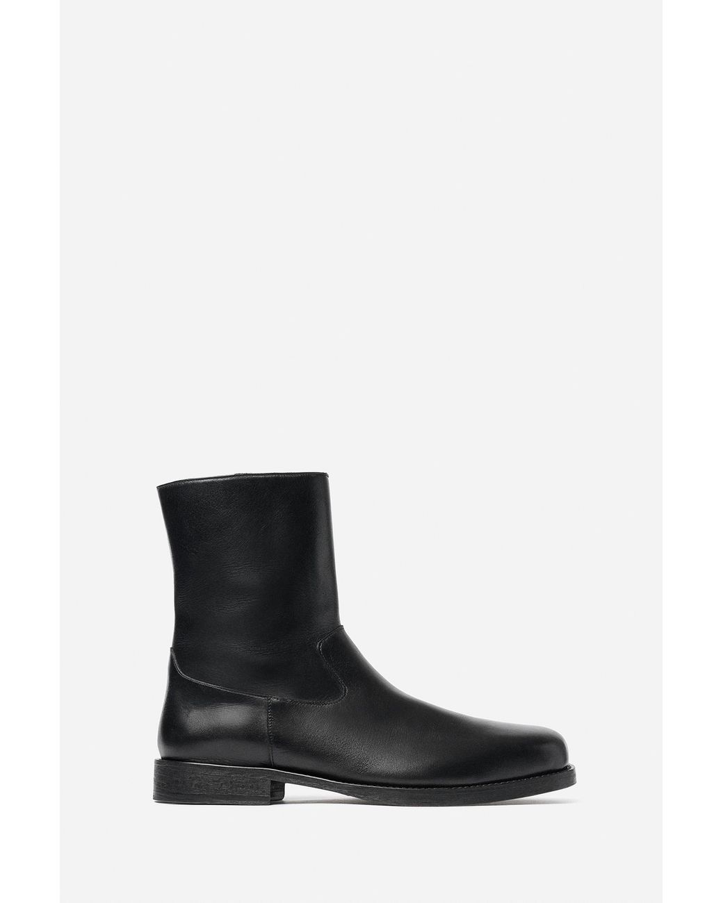 Filippa K Black Leather Ankle Boot for men