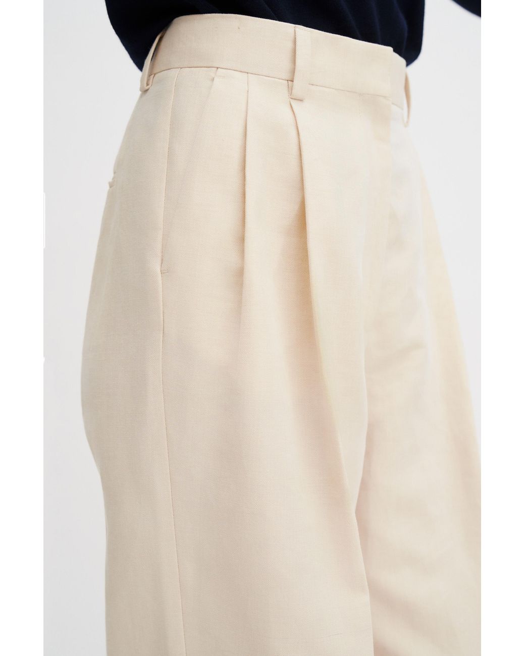 Filippa K Blue Darcey Linen Trousers