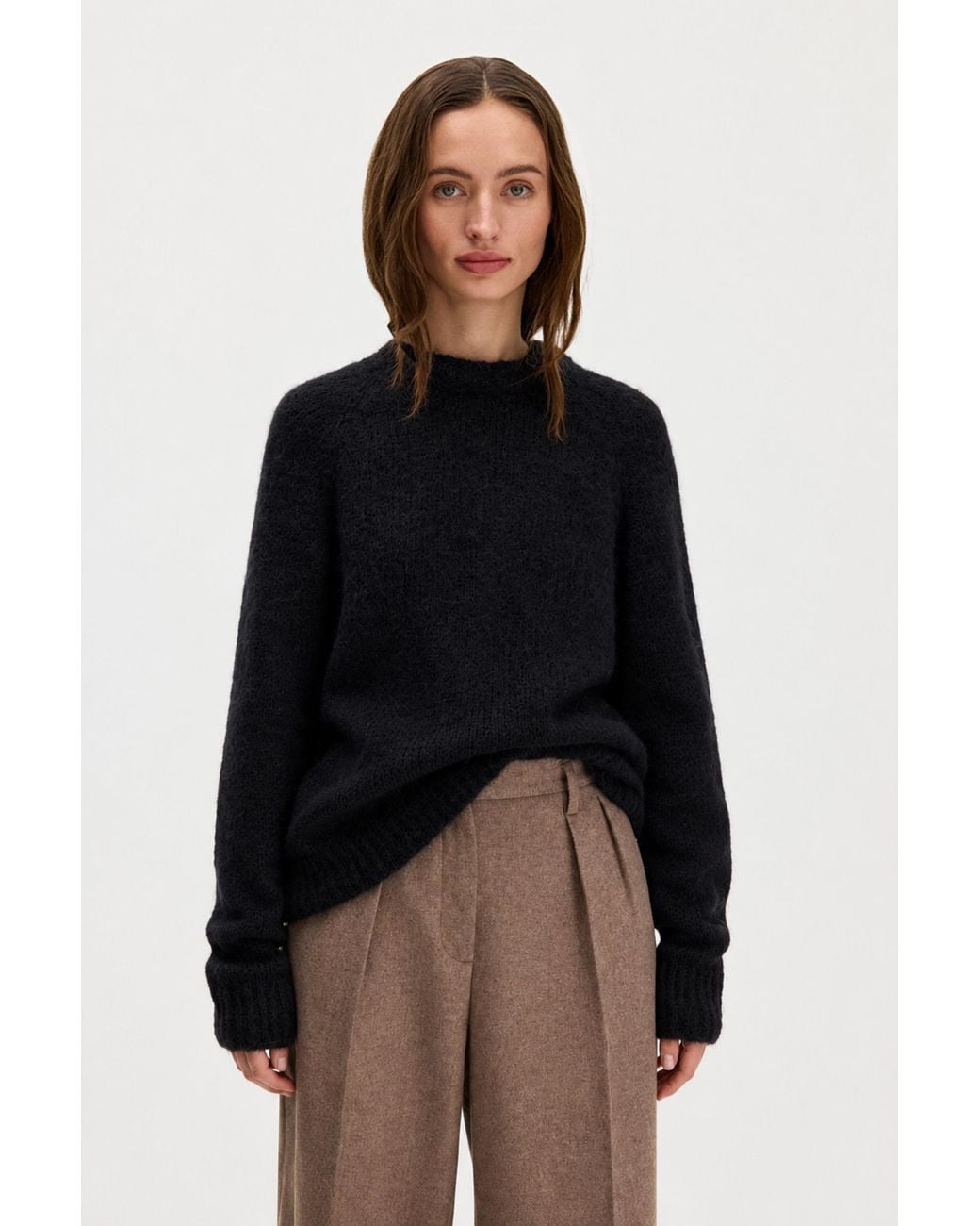 Filippa K Black Hairy Alpaca Sweater