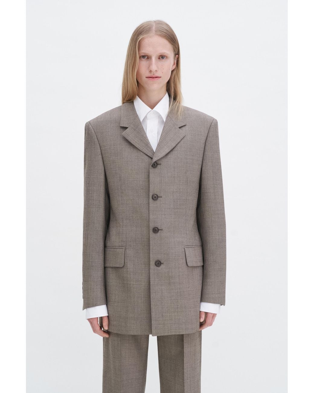 Filippa K Gray Wool Blend Blazer