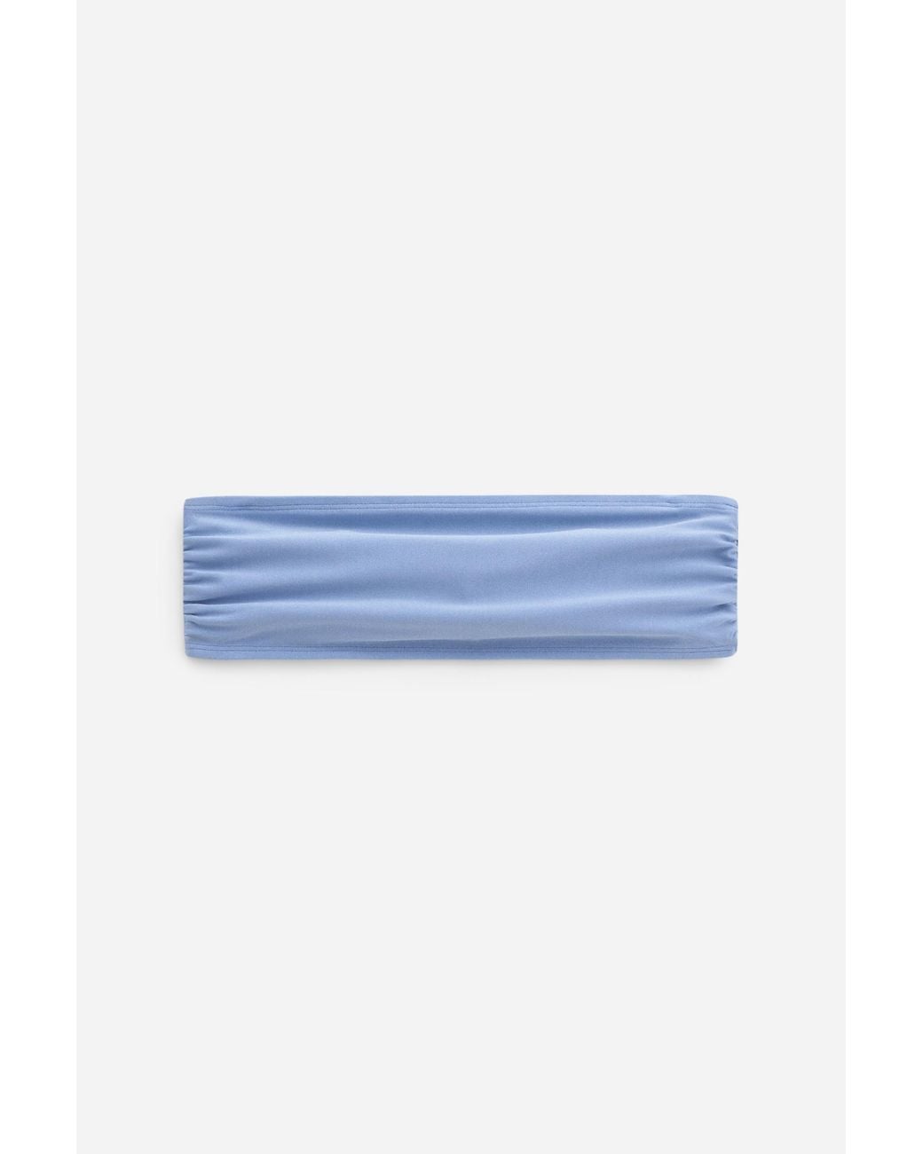 Filippa K Blue Shimmer Bandeau Bikini Top