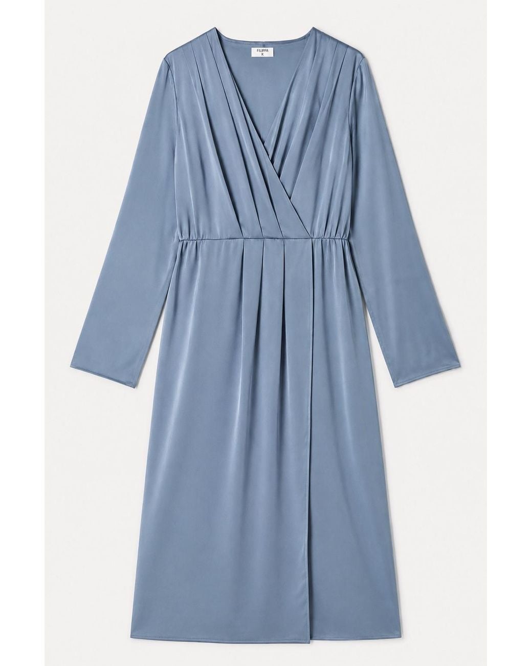 Filippa K Blue Pleated Wrap Dress