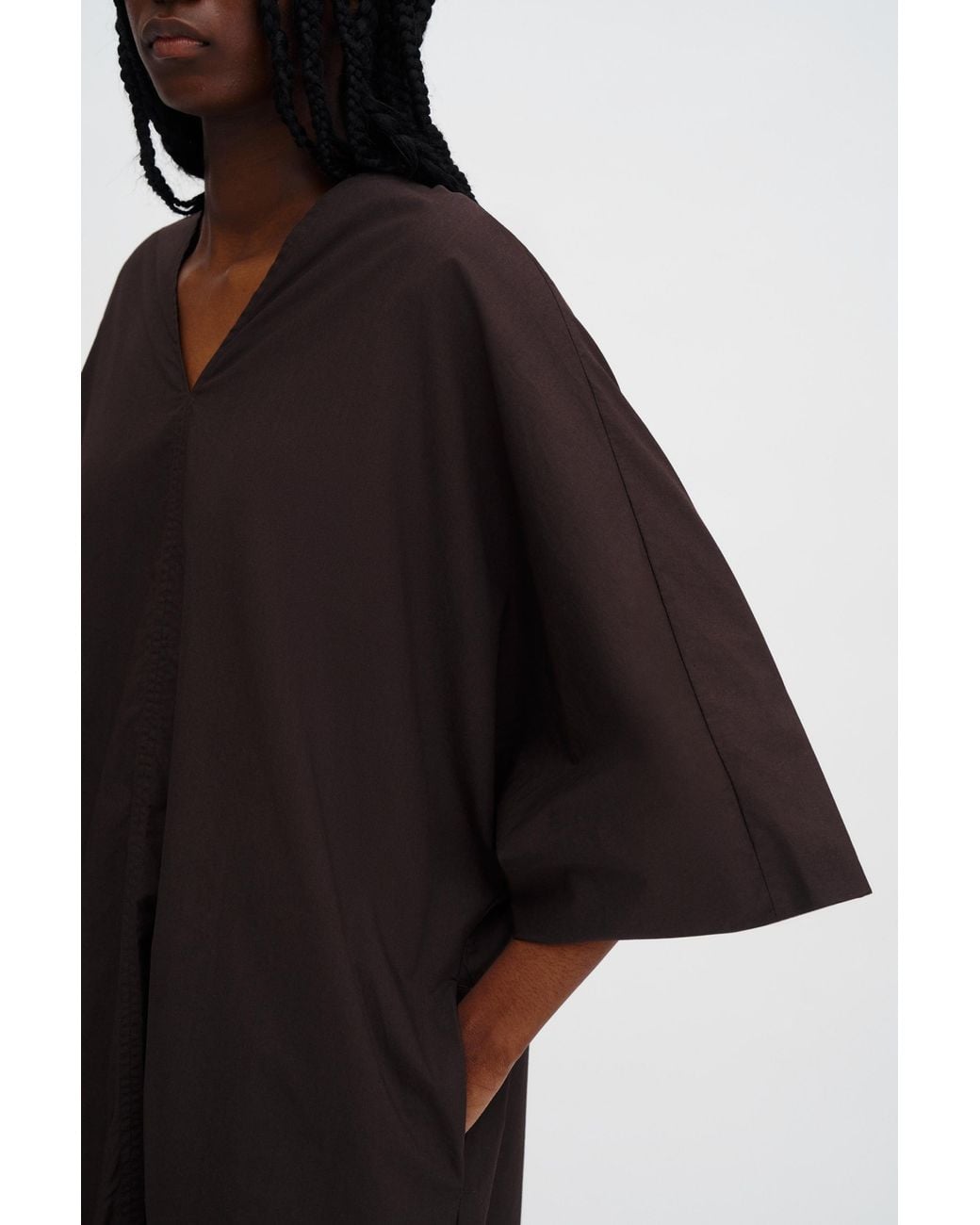 Filippa K Black V-Neck Cotton Kaftan