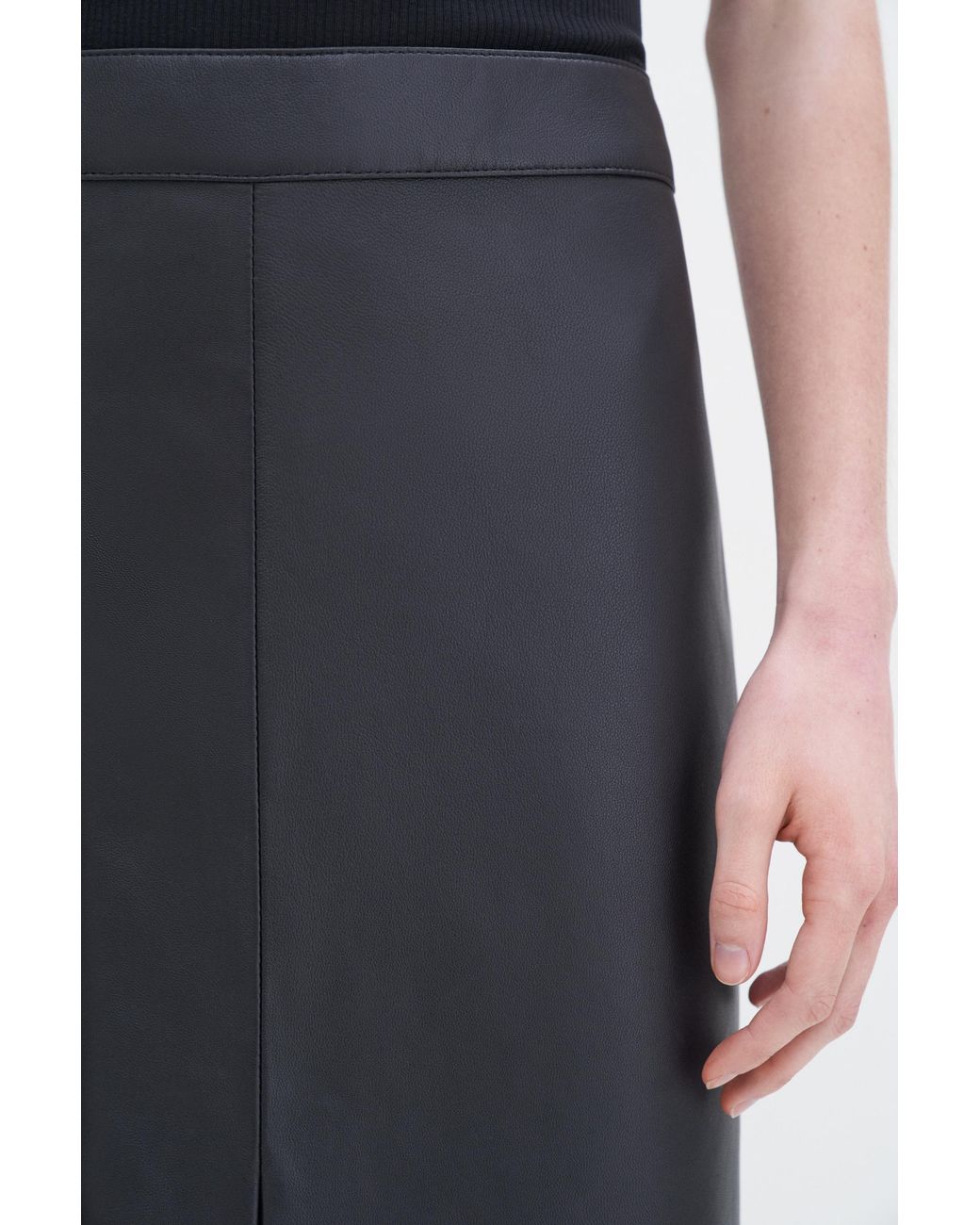 Filippa K Blue Leather Pencil Skirt