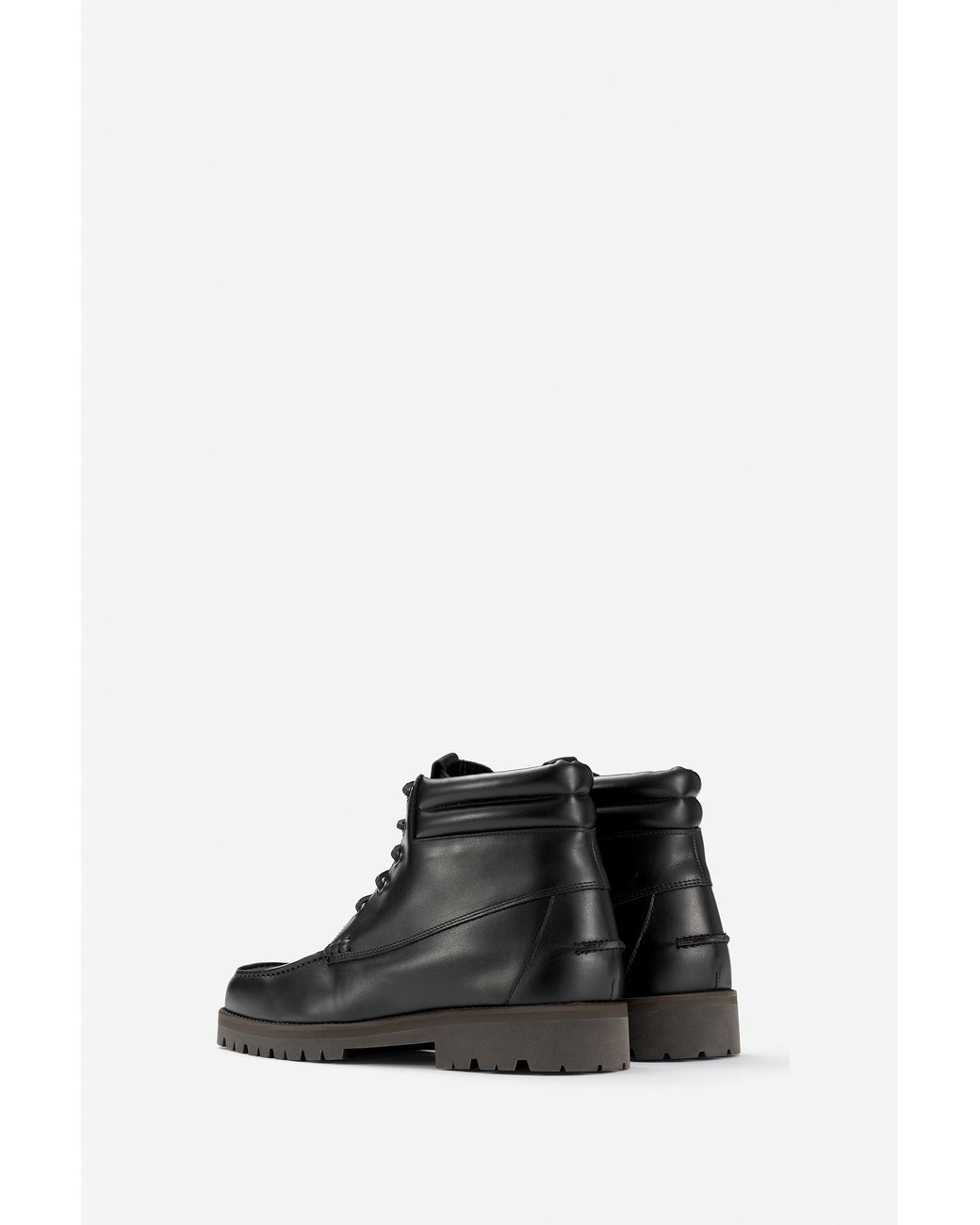 Filippa K Black High Derby Leather Shoes for men