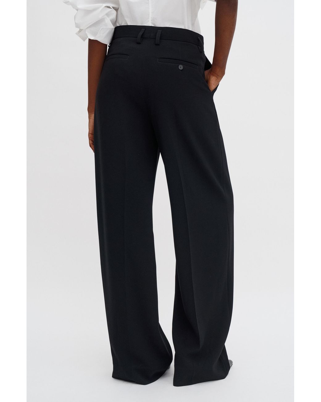 Filippa K White Paloma Draped Trousers