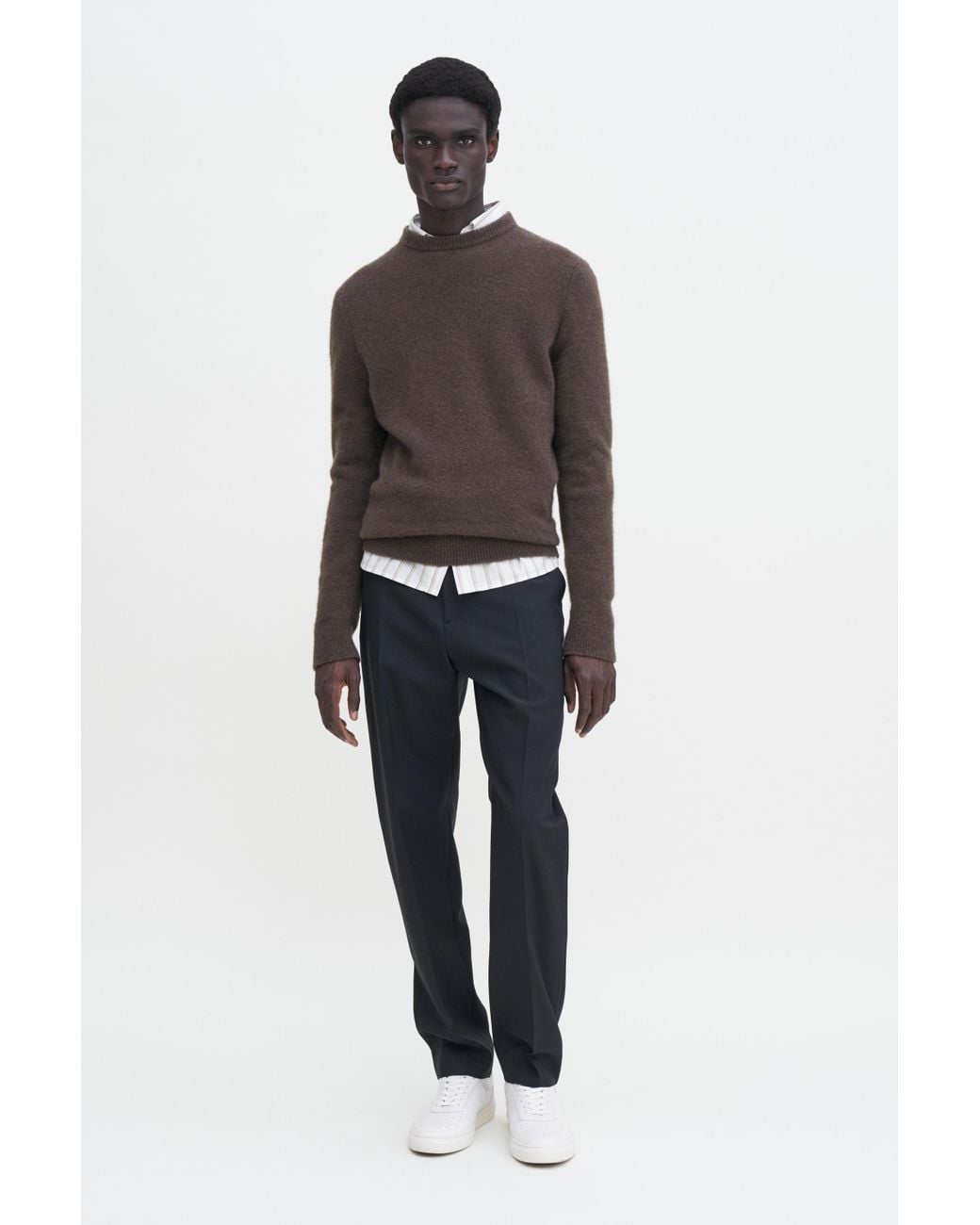 Filippa K Black Tapered Tailored Trousers for men
