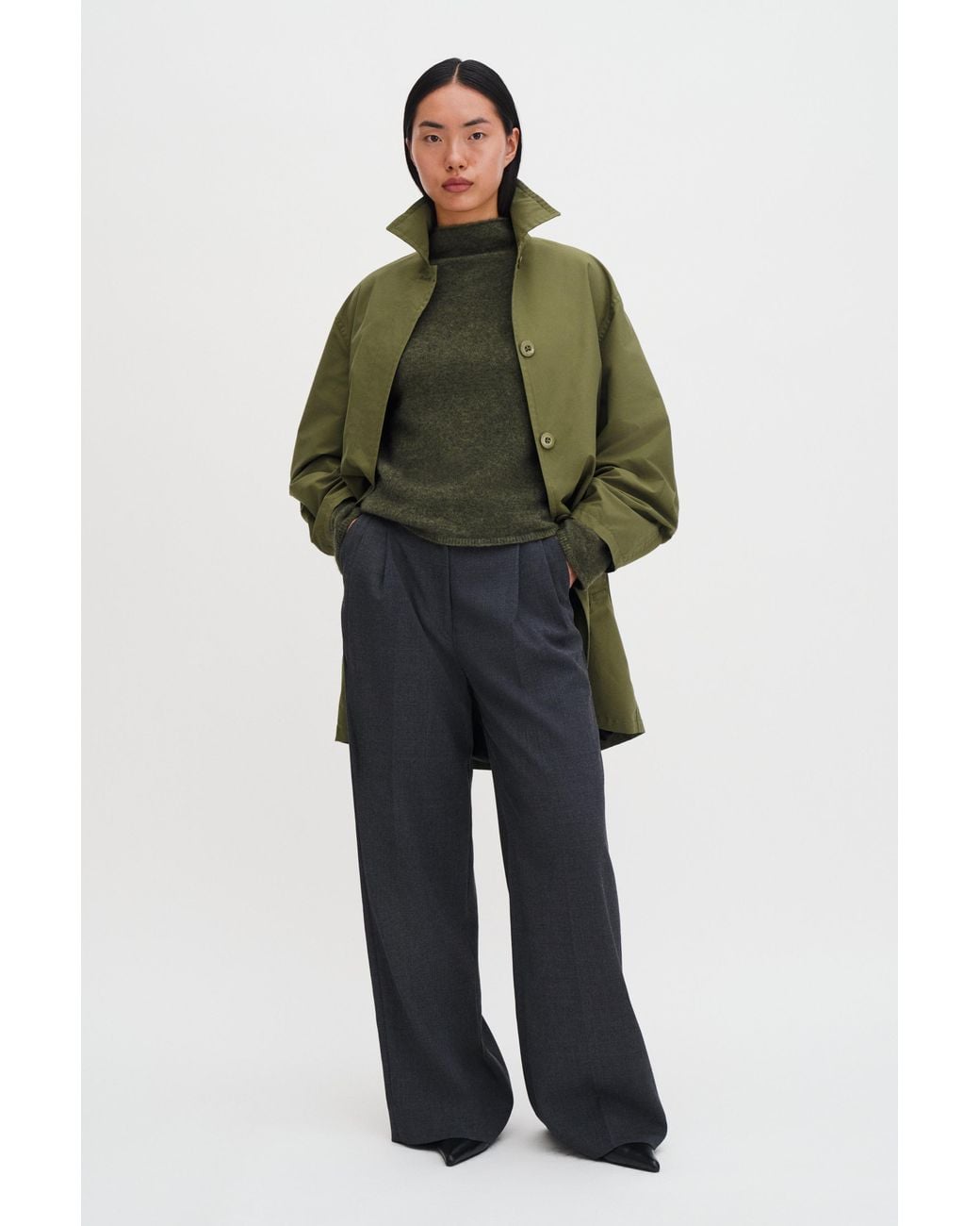 Filippa K Green Mika Yak Funnelneck Sweater